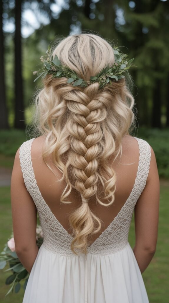 10. Curly Mohawk Braid Updo