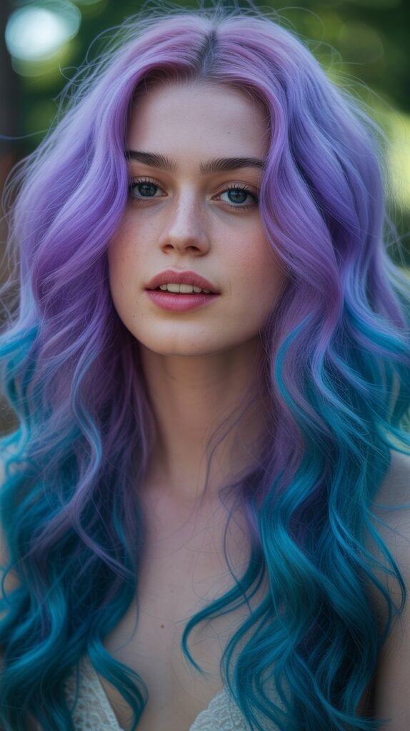 18. Lilac and Turquoise Dreamy Mermaid
