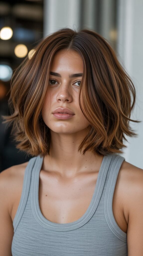 Long Choppy Bob (Lob) with Texture