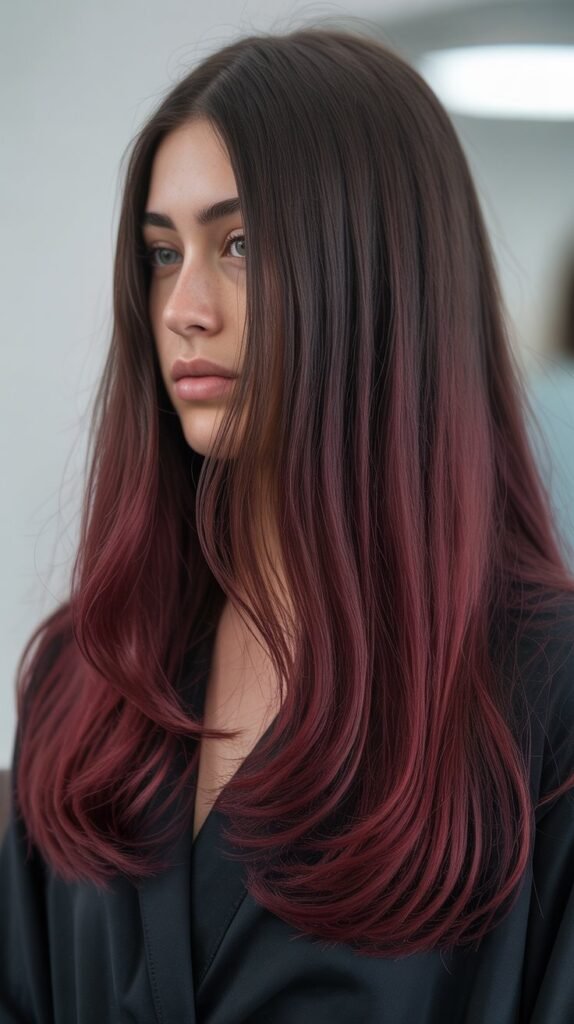 3. Burgundy Ombre