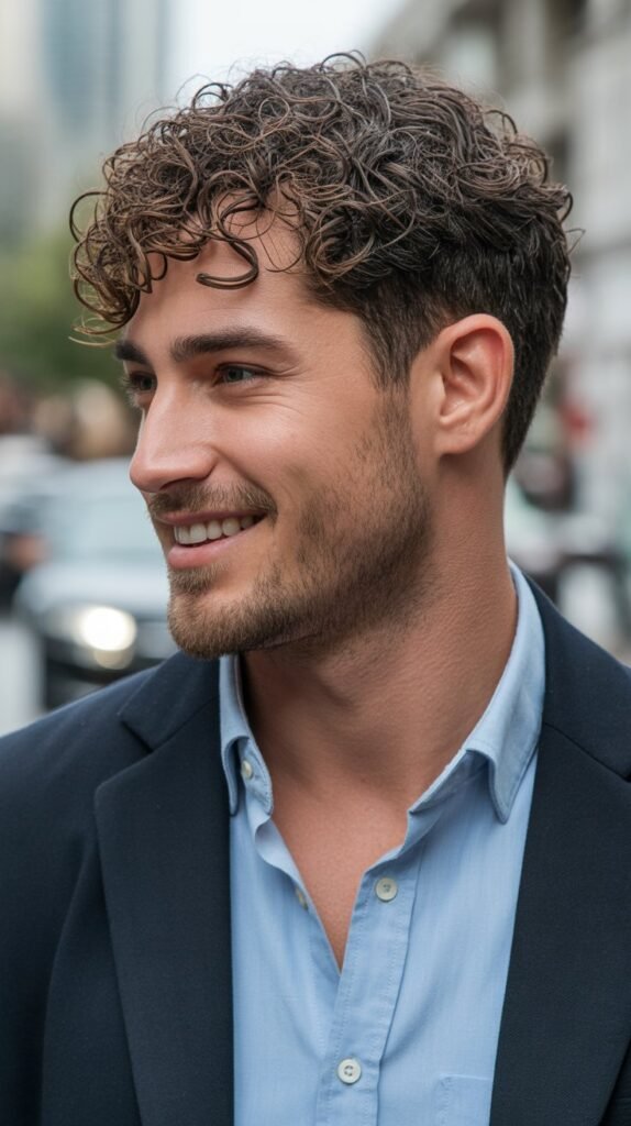 27. Side Part for Curly Hair