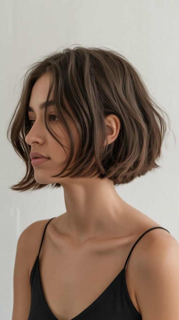 Minimalist Shaggy Choppy Bob