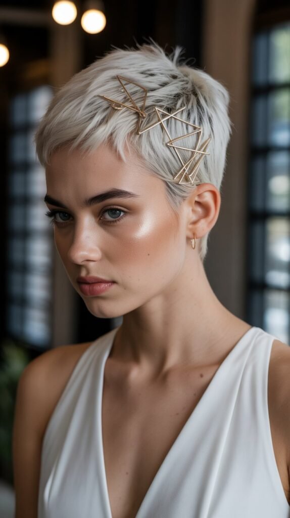 37. Textured Crop with Metallic Accessories