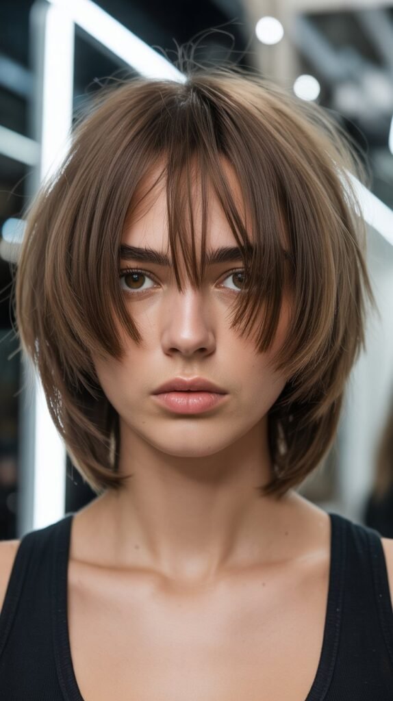 Choppy Bob with Piecey Bangs