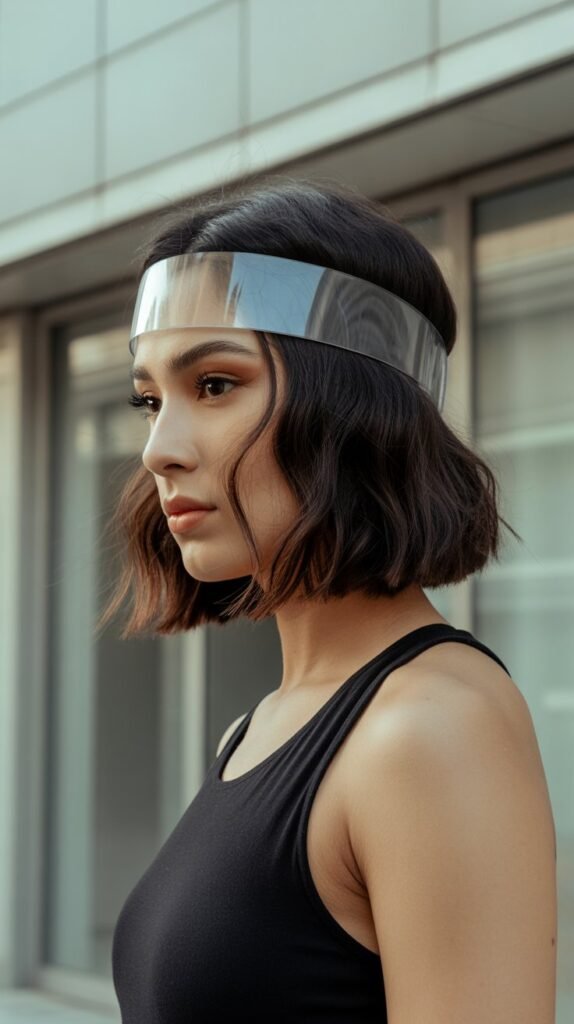 28. Graduated Bob with Thick Acrylic Headband