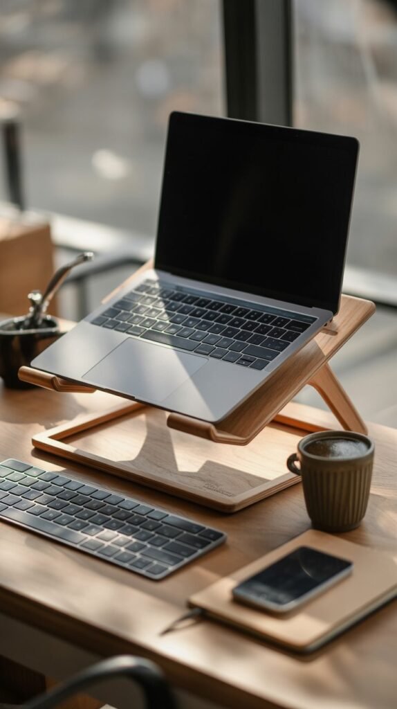 13. Wooden Laptop Stands