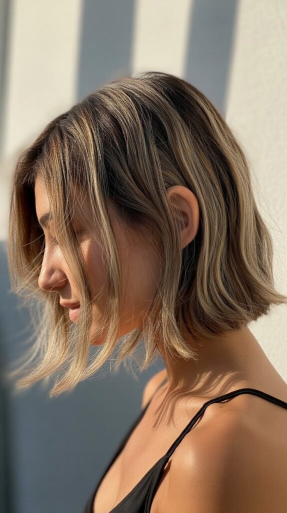 Choppy Bob with Babylights