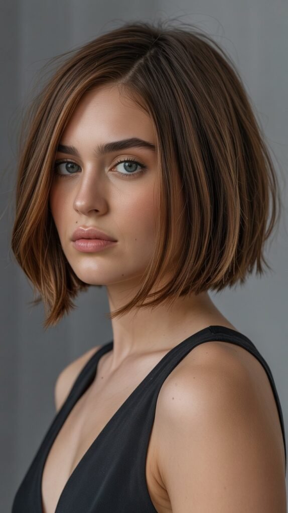 1. Classic Blunt Choppy Bob