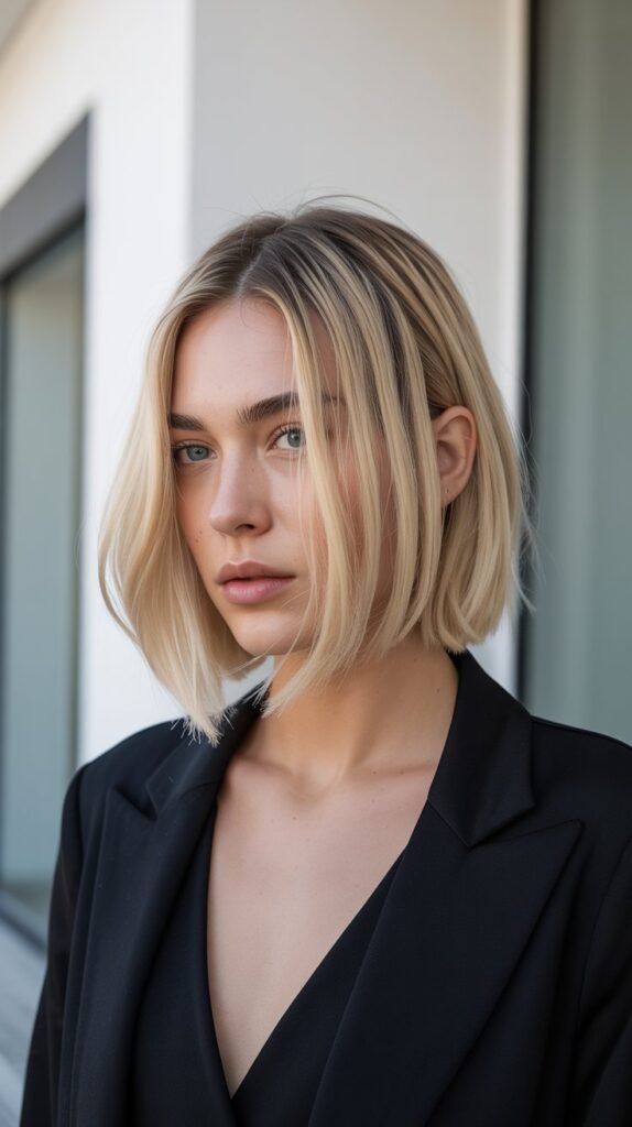1. Classic Chin-Length Choppy Bob
