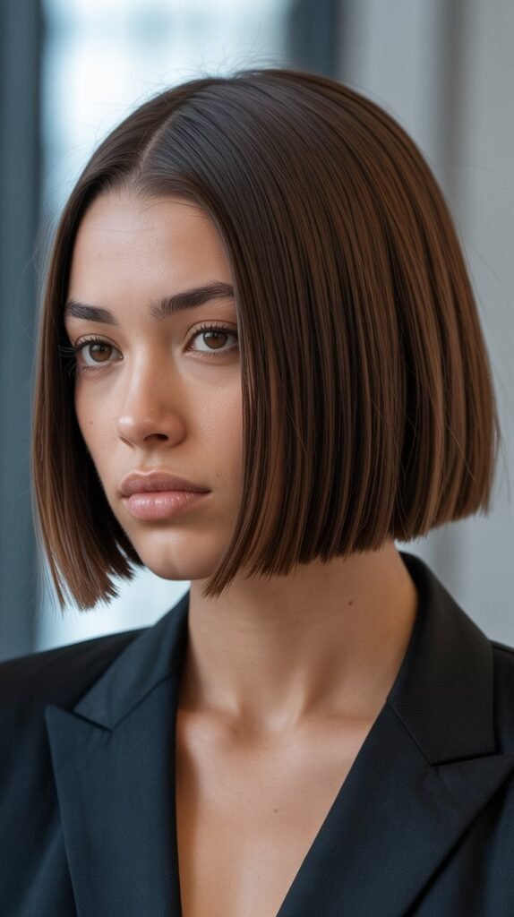 1. Classic Blunt Long Bob