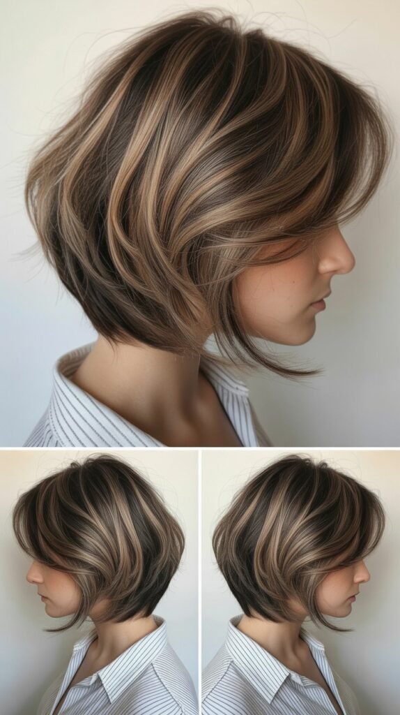 27. Layered Bob with Root Shadow