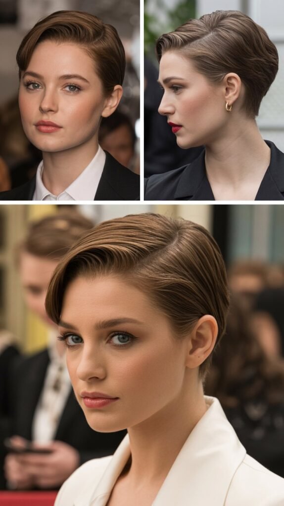 6. Slicked Back Pixie