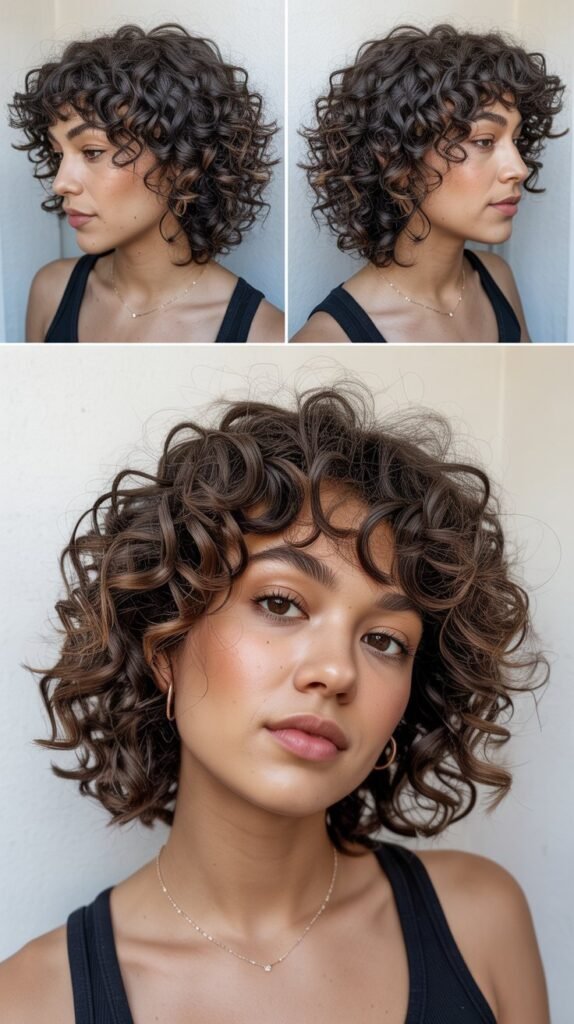 Curly Layered Bob