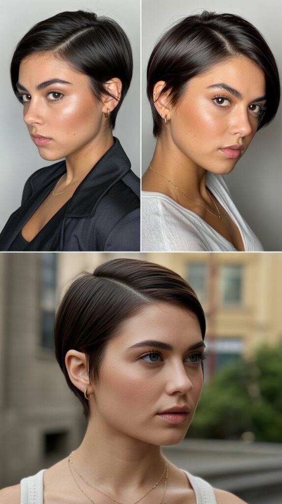  Sleek Pixie with Middle Part