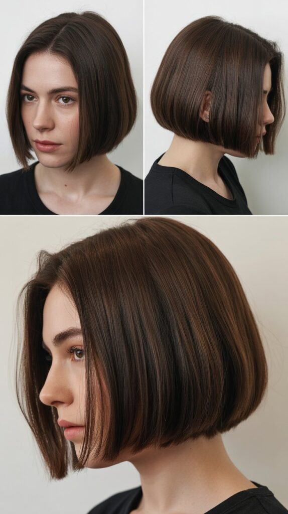  Classic Blunt Bob with Slight Layering