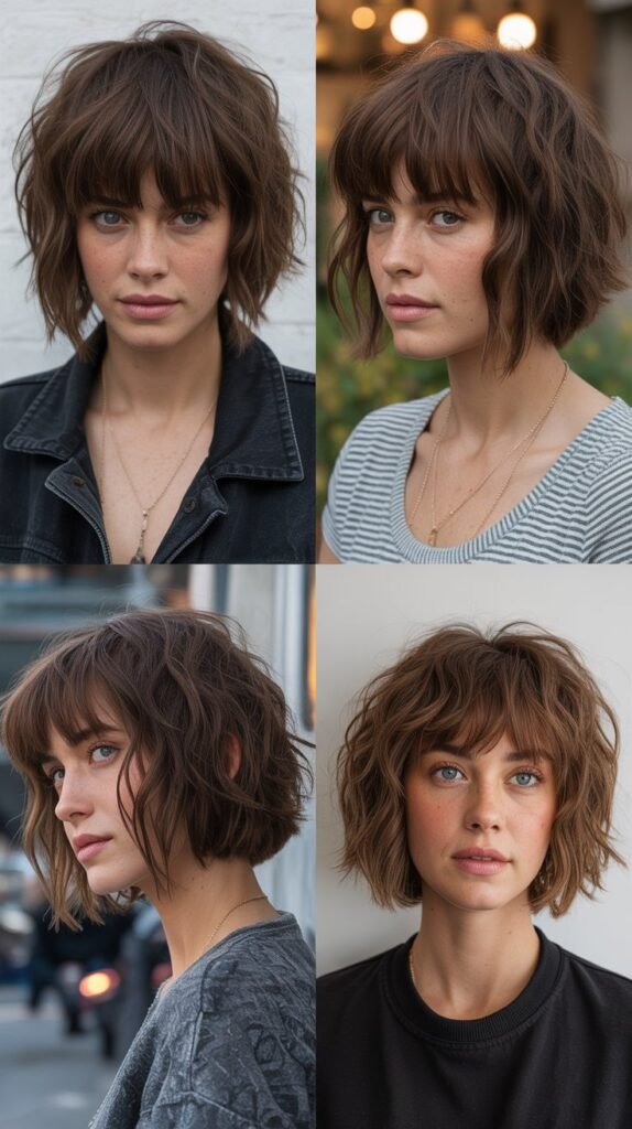 Shaggy Bob with Choppy Bangs