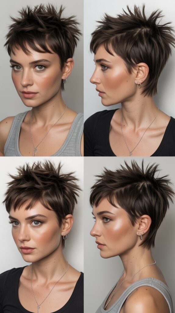 6. Spiky Pixie With Angular Bangs