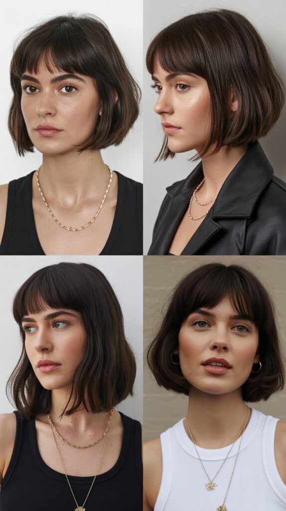 . A-Line Bob with Baby Bangs