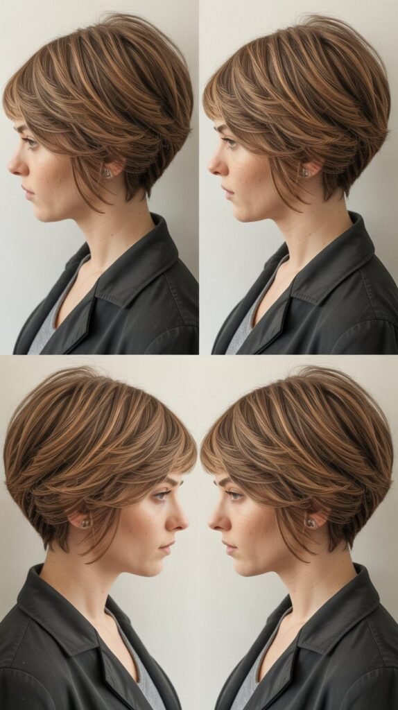 6. Stacked Layered Bob