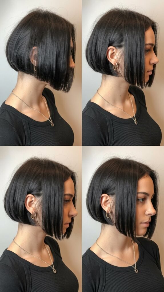 3. Angled Bob (A-Line Bob)