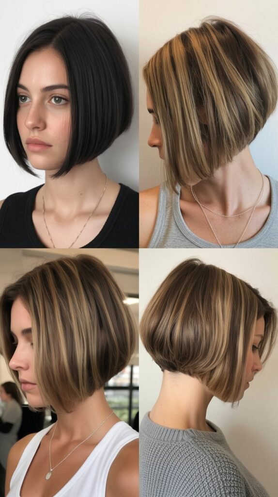 3. Angled Bob (A-Line Bob)