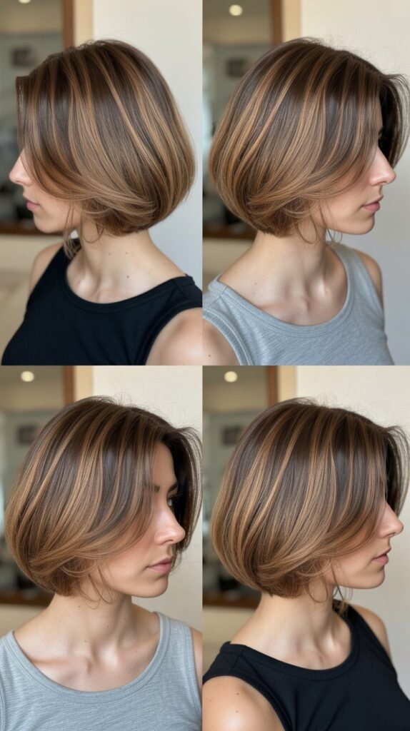 Soft Layered Bob with Subtle Balayage