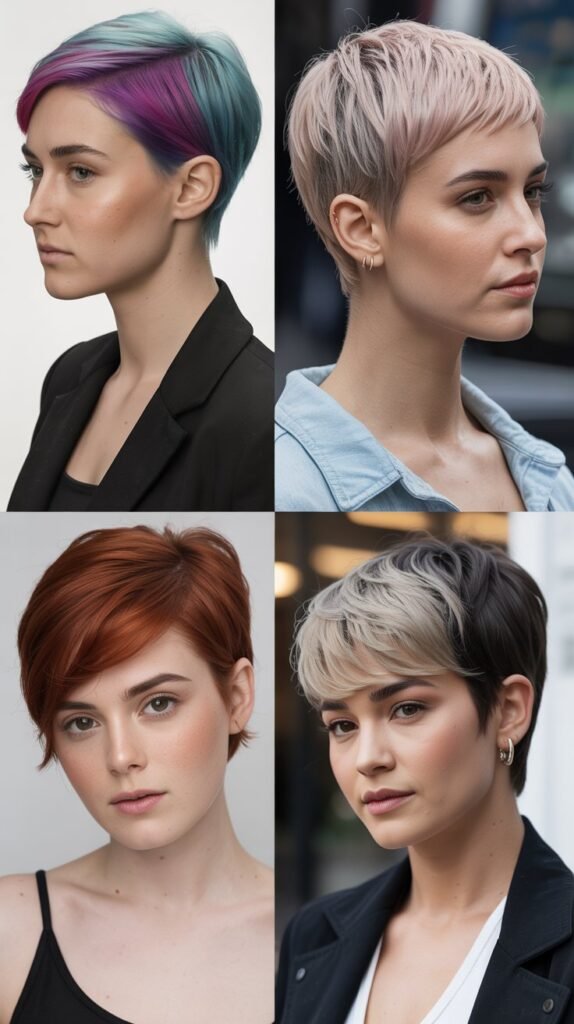 Pixie Cut with Color Blocking