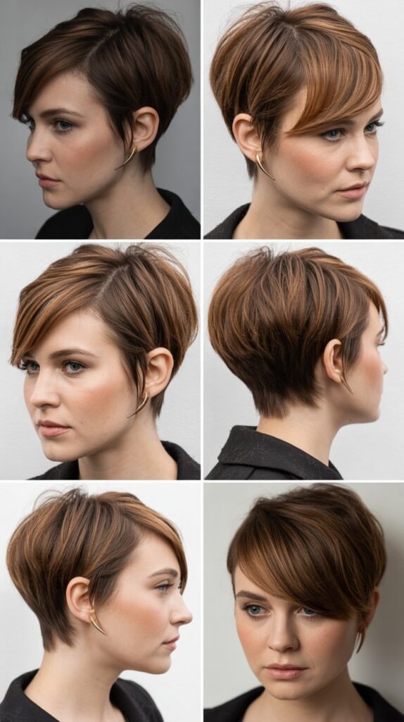 2. Asymmetrical Pixie With Side-Swept Bangs