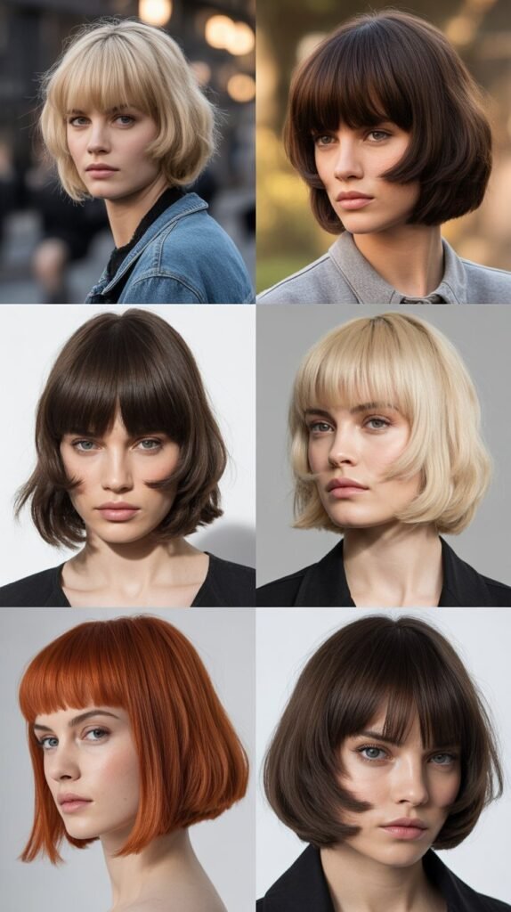 Disconnected Bob with Heavy Bangs