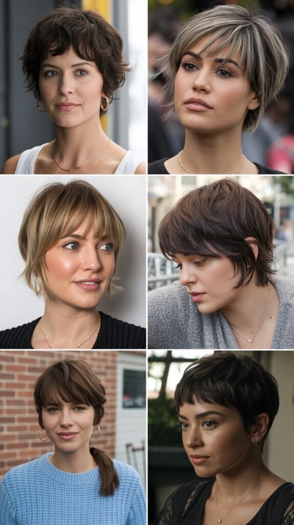 Shaggy Pixie with Bangs