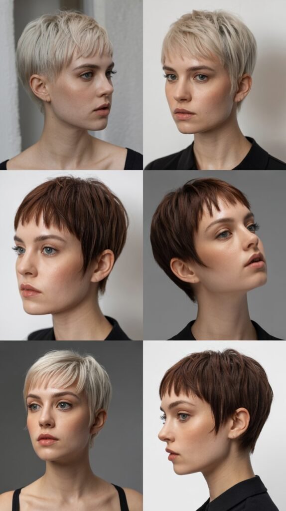 27. Geometric Pixie With Abstract Bangs