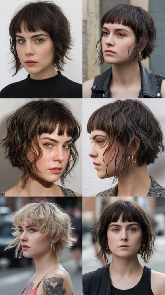  Razored Bob with Edgy Bangs