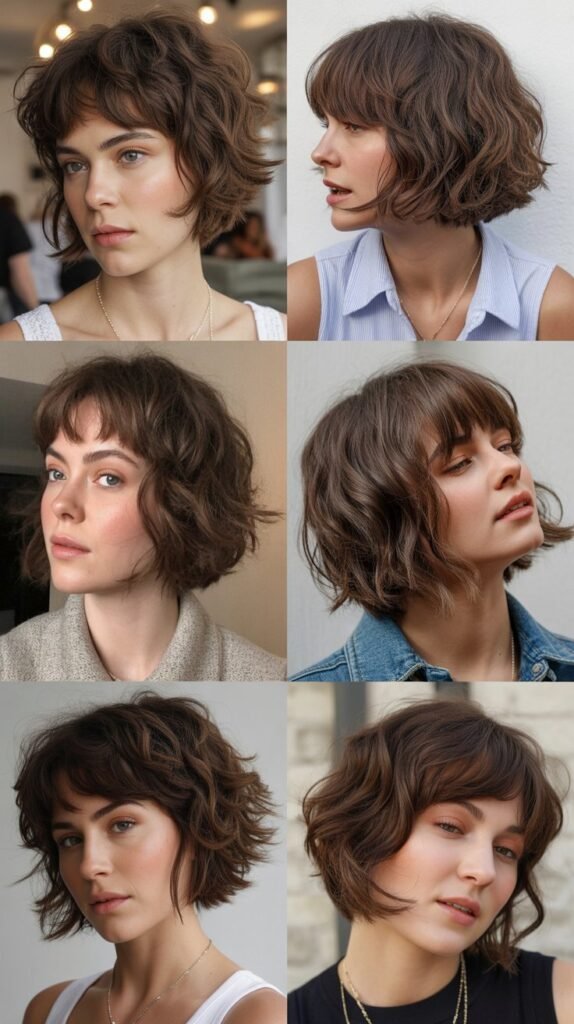 Textured Choppy Bob with Wispy Bangs