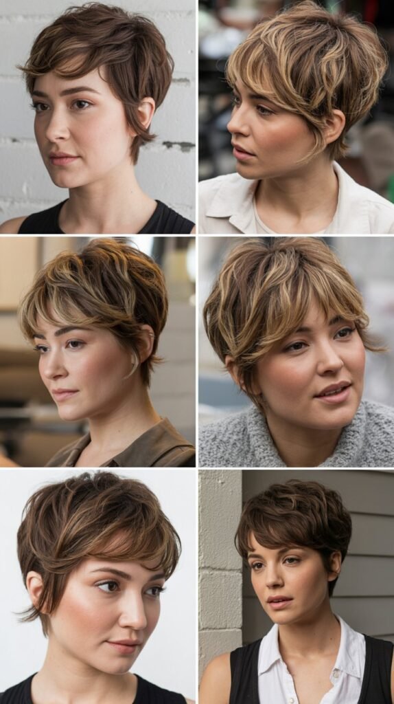 22. Tousled Pixie With Textured Bangs