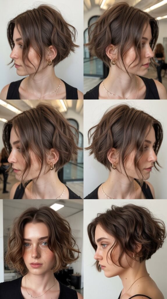 2. The Textured Choppy Bob