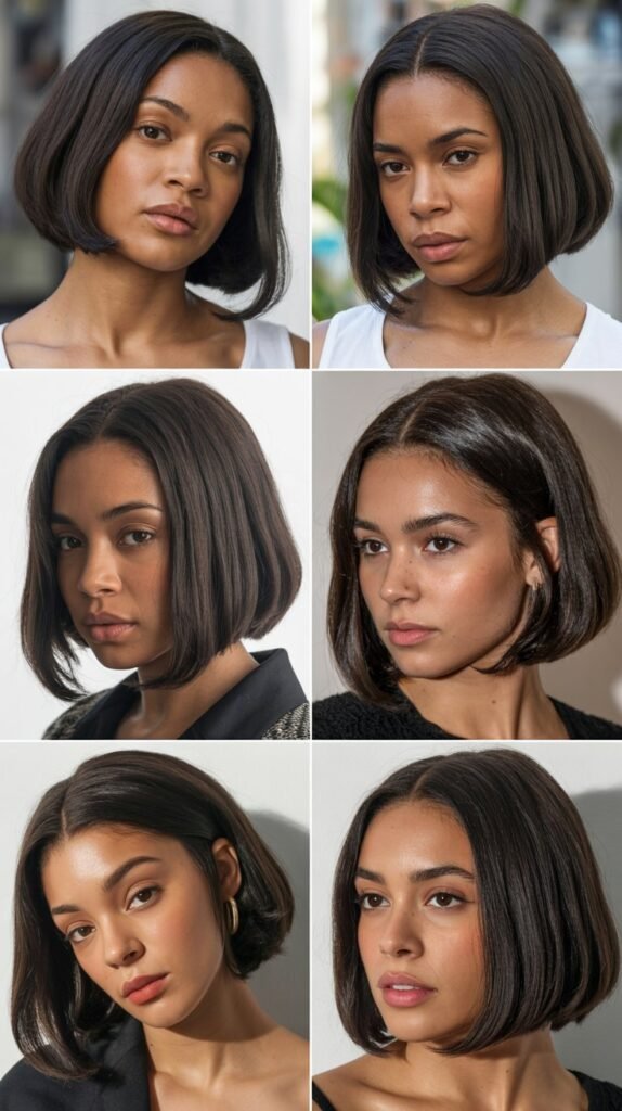 16. Blunt Bob with Center Part