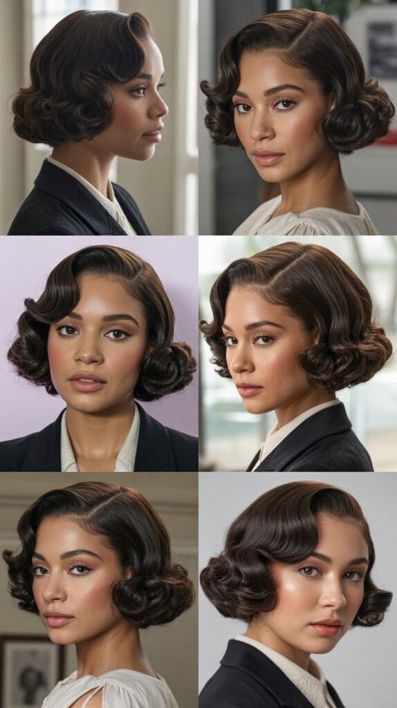 20. Bob with Vintage Finger Waves