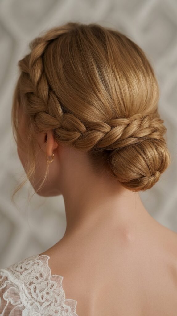 26. Twisted Crown into Low Bun