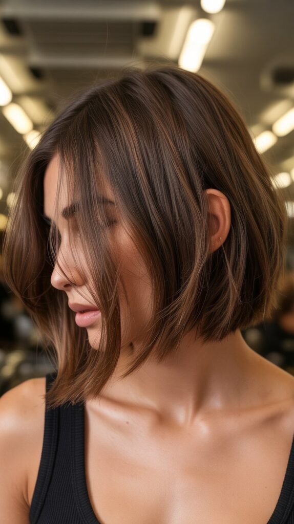 Choppy Bob with Dimensional Brown Tones