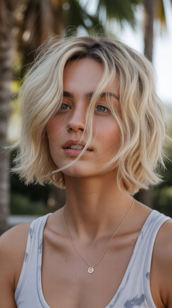 6. Shaggy Choppy Bob for Maximum Texture