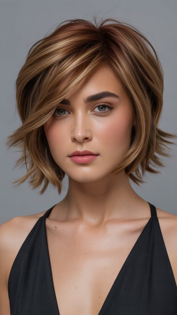 22. Shaggy Bob with Textured Ends