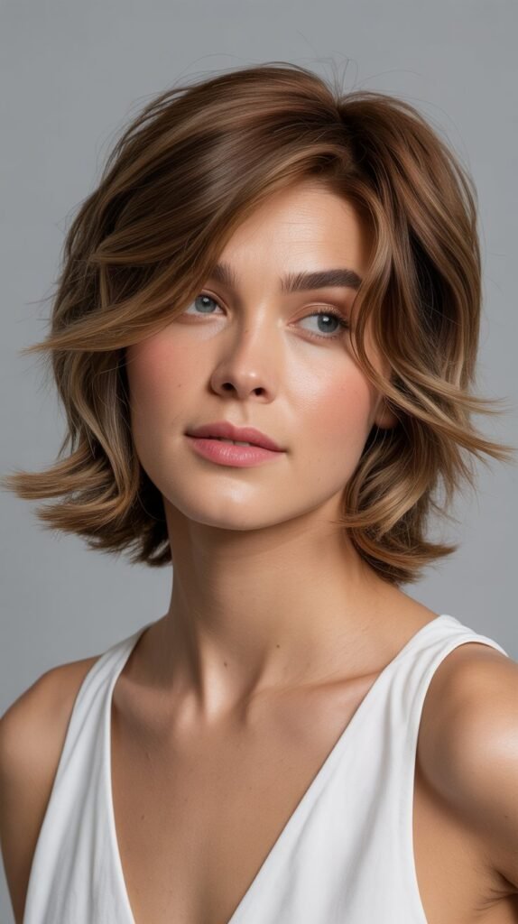 25. Shaggy Bob with Swoopy Layers