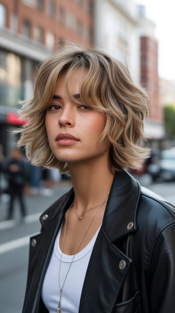 16. The French Bob with Shaggy Layers