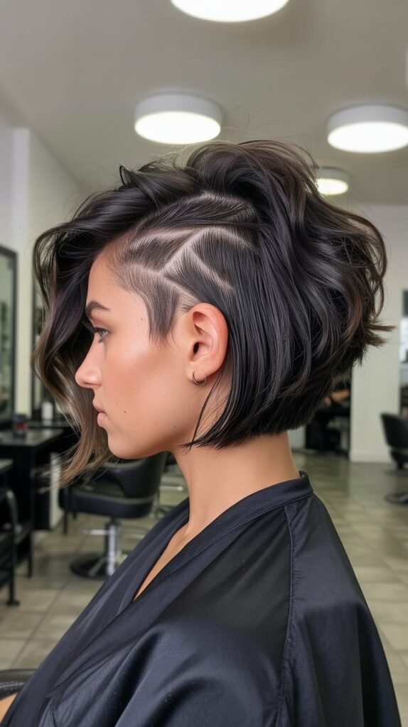 5. Choppy Bob with Undercut