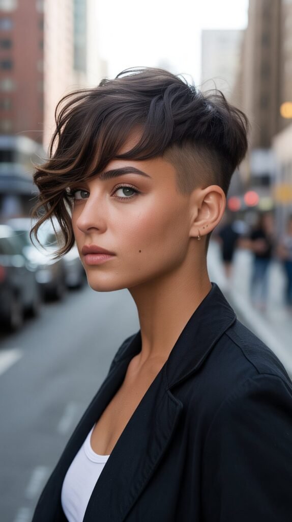 2. Asymmetrical Messy Pixie