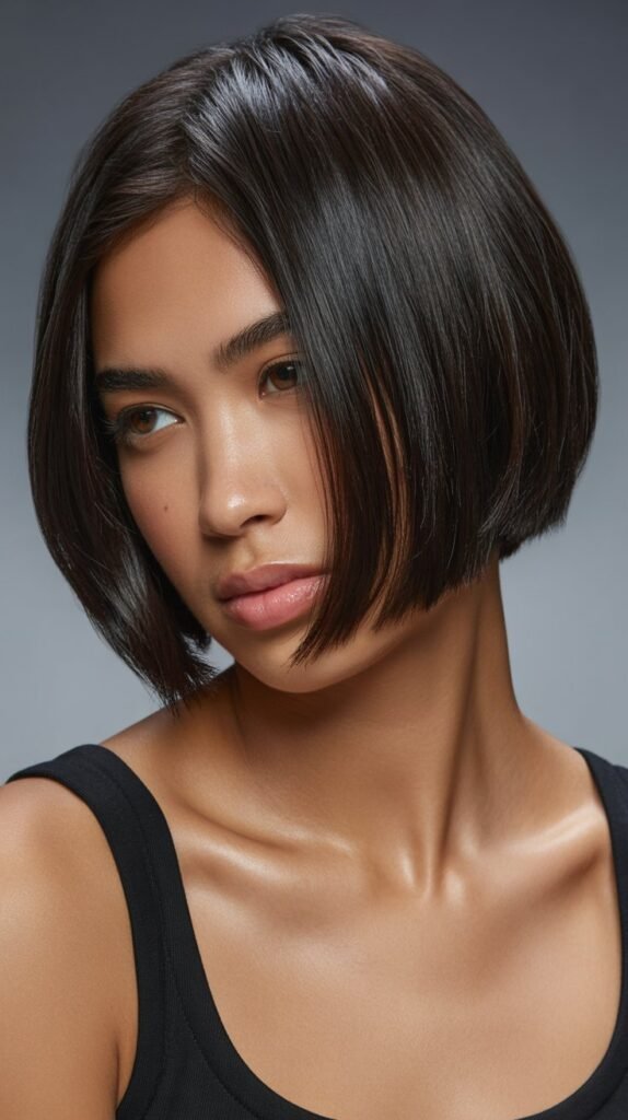 Sleek Choppy Bob for Polished Look