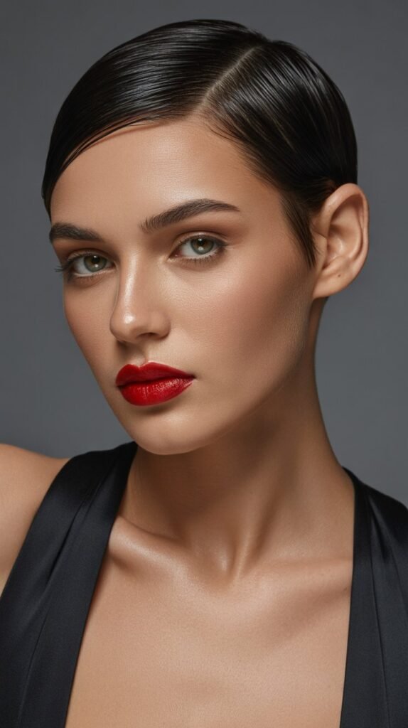 18. Slicked-Back Pixie: Sleek and Sophisticated