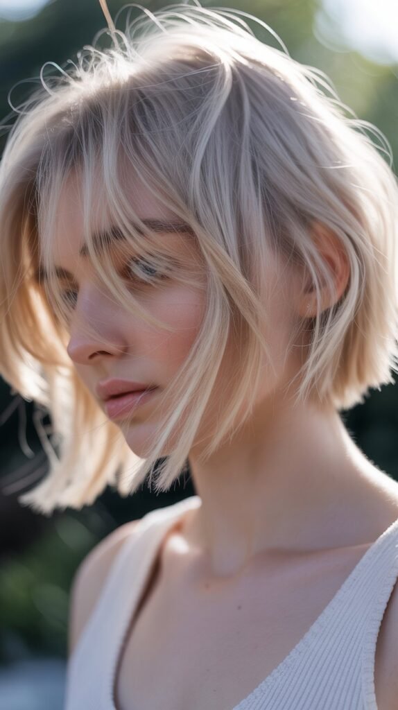  Choppy Bob with Wispy Ends