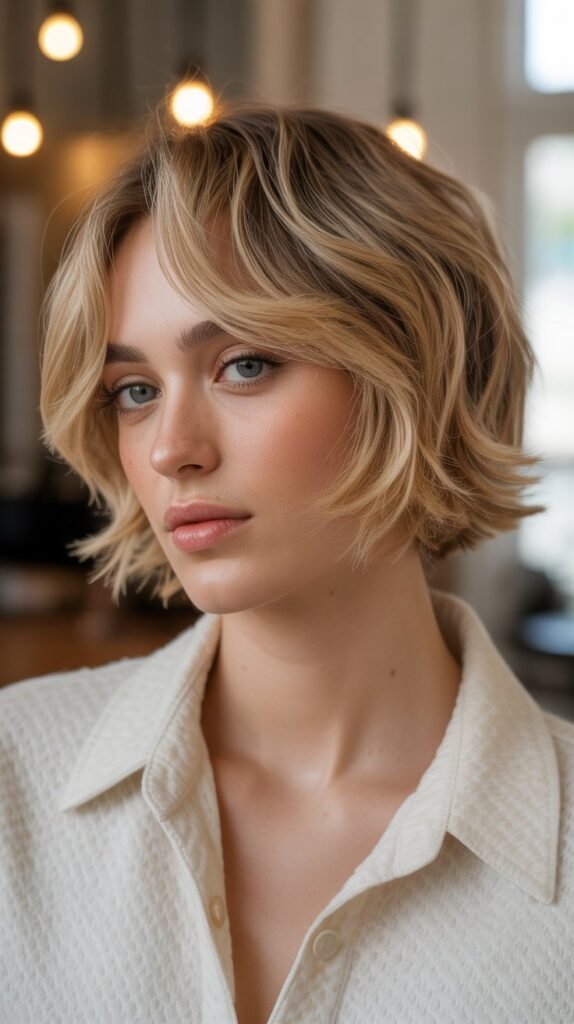 Choppy Bob with Feathered Layers