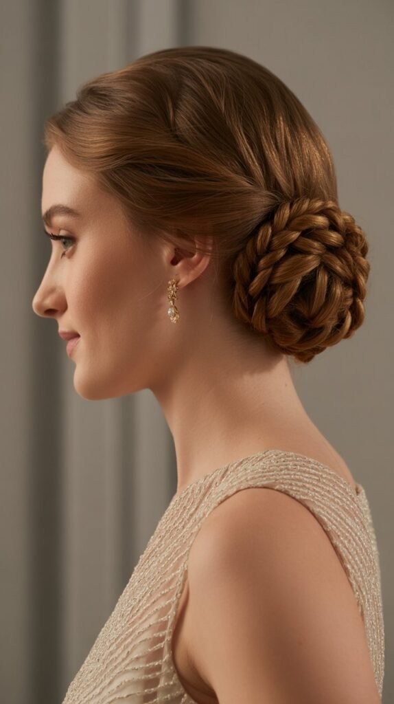 3. Twisted Low Chignon